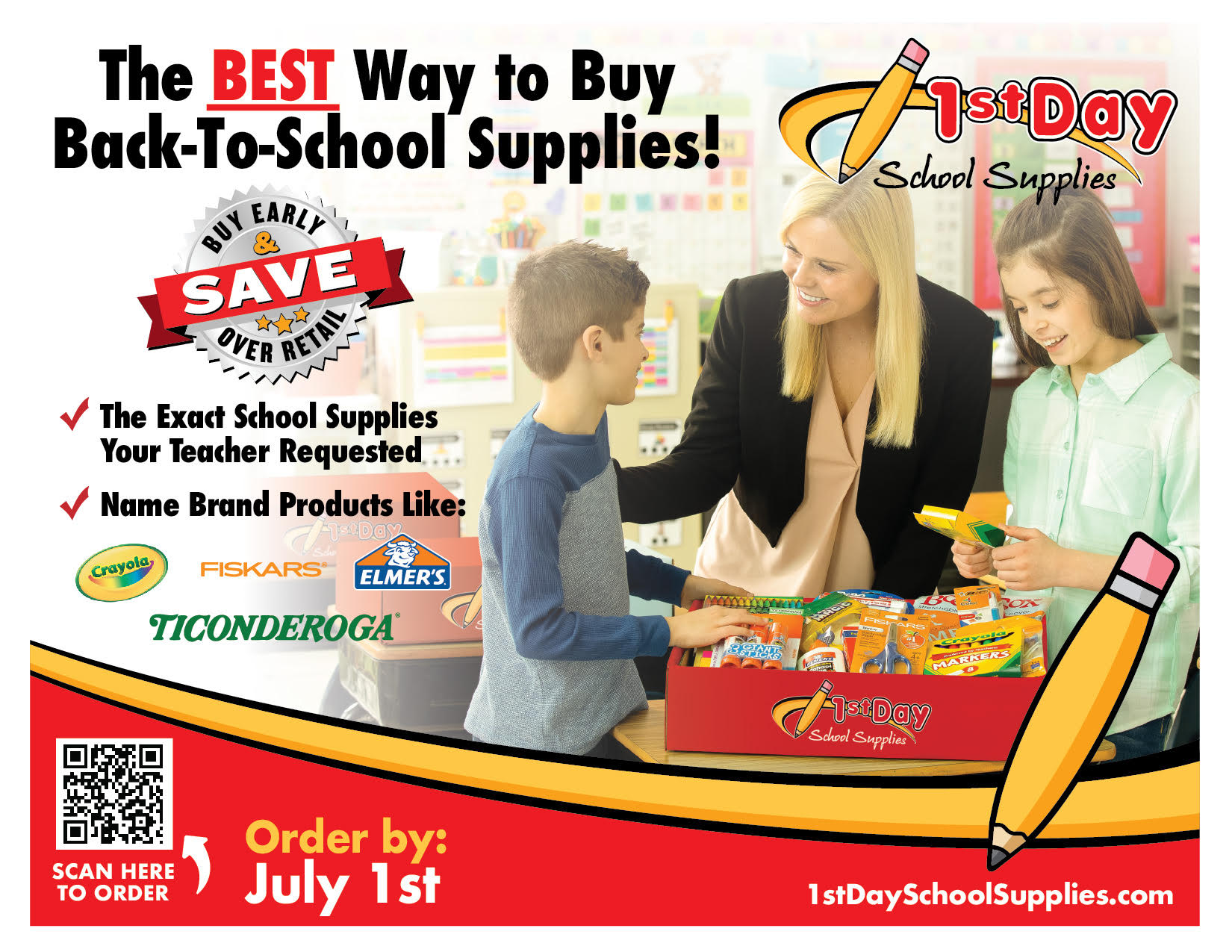 school supply flyer